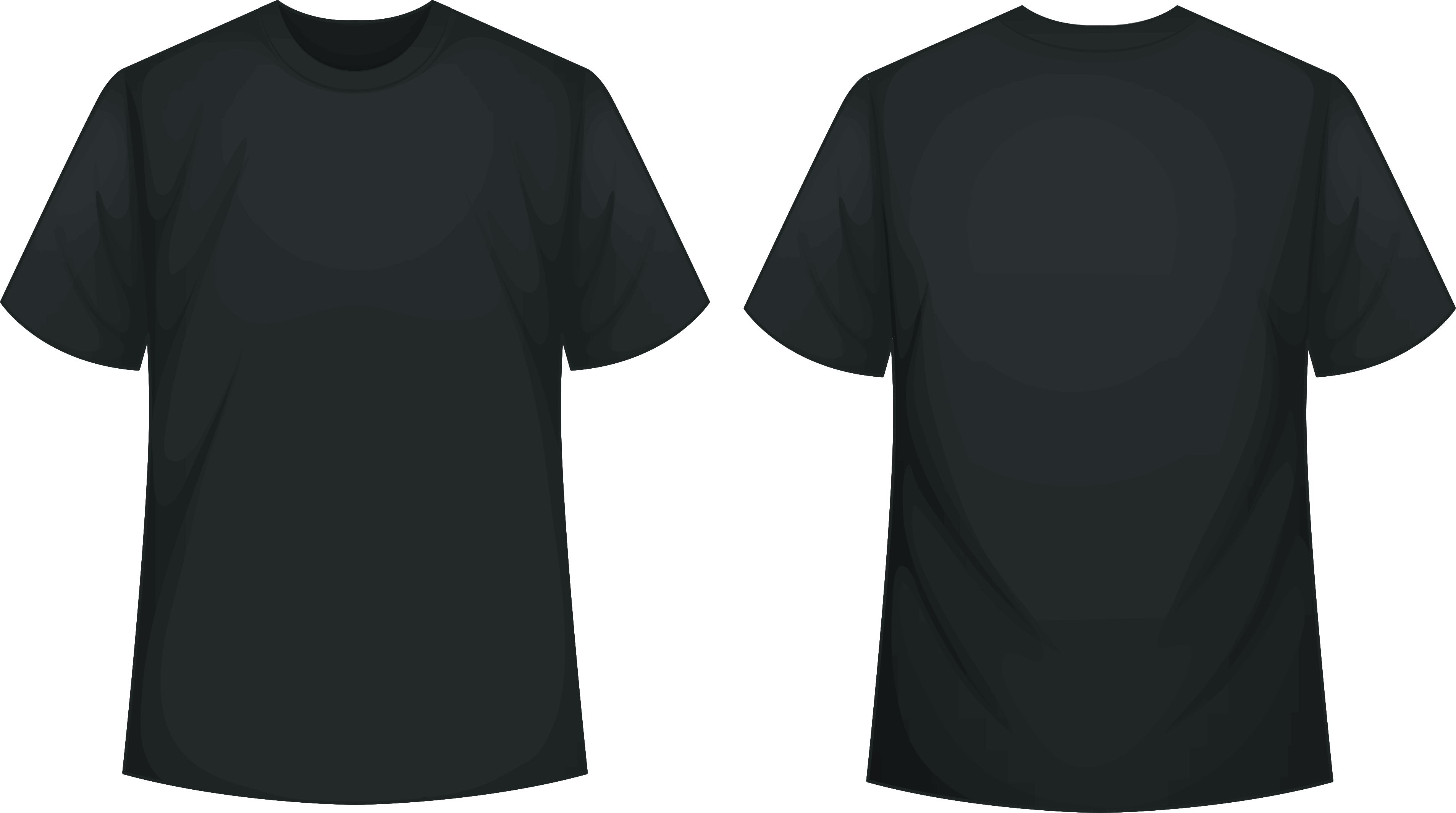 Black T Shirt Png Front and Back
